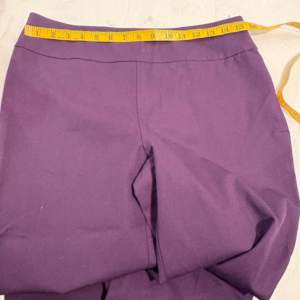 Chico's Fabulously Slimming Deep Purple Pants Chico size 1 or medium pull on - Picture 6 of 9